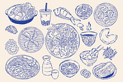 Asian Food Line Art 80 Illustrations, a Food Illustration by DesignThatMatters (Thumbnail 7 of 14)