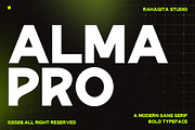 Alma Pro - Bold Modern Sans Serif, a Sans Serif Font by Rahagita Studio (Thumbnail 1 of 10)