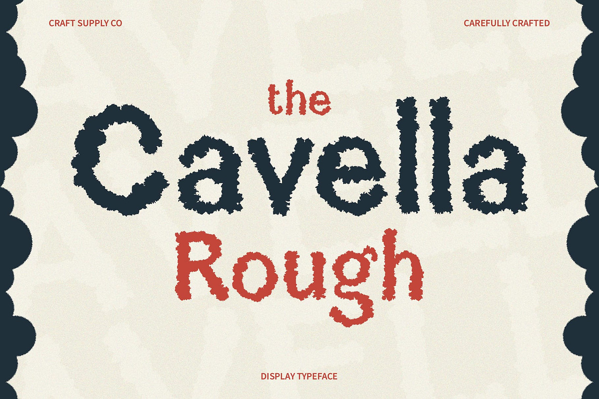 Cavella Rough, a Sans Serif Font by Craft Supply Co. (Photo 1 of 8)