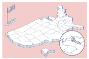 Isometric vector Map of the USA, an Education Illustration by Illustrationsforteachers (Thumbnail 5 of 6)