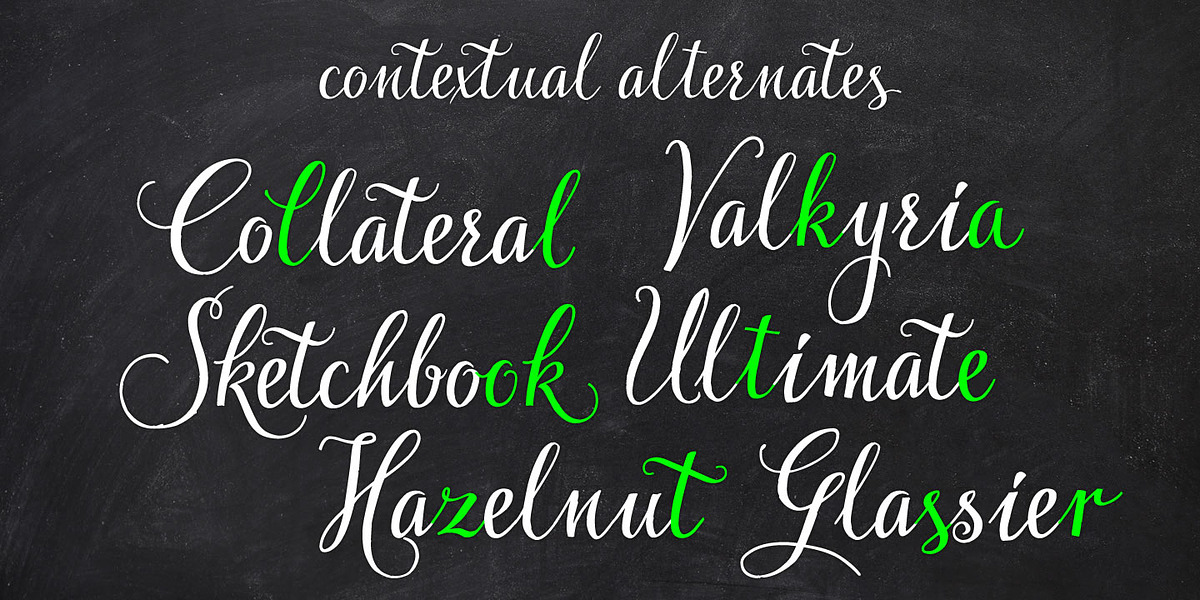 Rossellina, a Script Font by GRIN3 (Nowak) (Photo 5 of 8)
