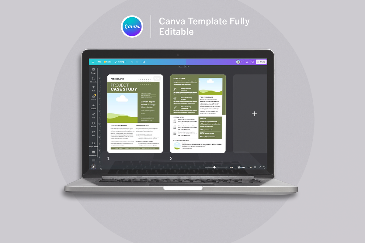 Case Study Template, a Flyer Template by ArtisticLand (Photo 6 of 6)
