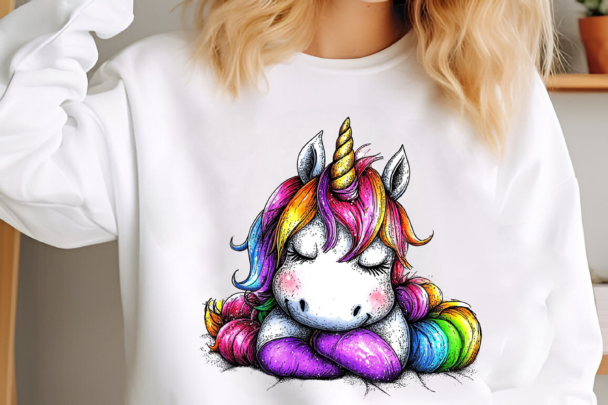 Watercolor Cute Unicorn Clipart, an Animal Illustration by designcity5 (Photo 5 of 5)