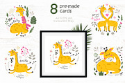 Giraffes Clipart & Pattern, a Background Graphic by Nafanya (Thumbnail 8 of 9)