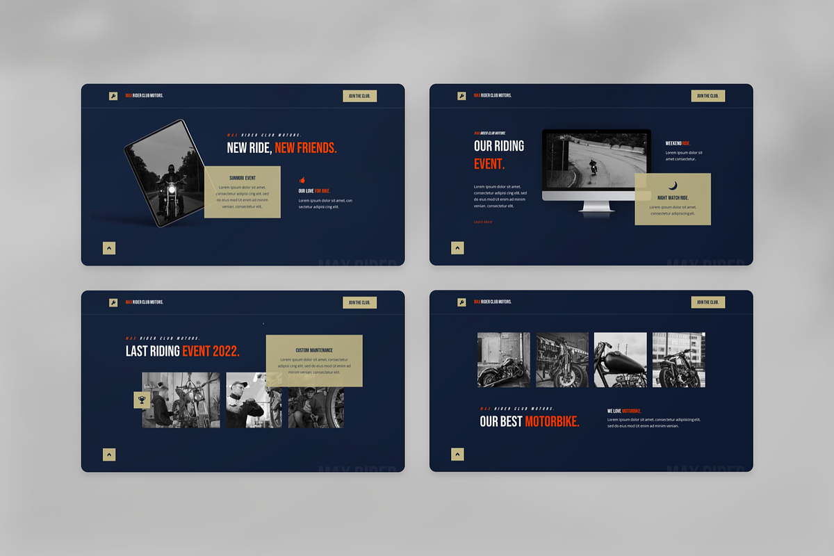 Maxrider - Motorcycle Club Keynote, a Presentation Template by Annora Studio (Photo 6 of 8)
