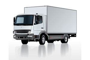 Vector Delivery Cargo Truck Template