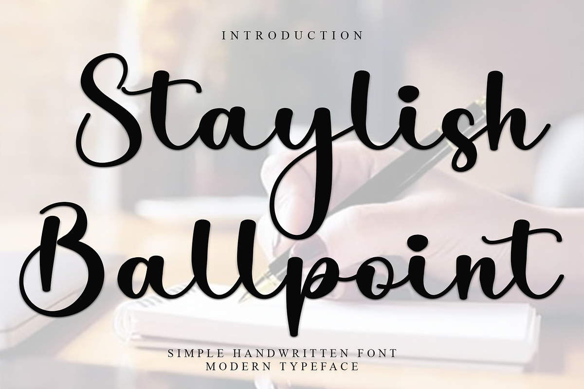 Staylish Ballpoint, a Handwritten Font by InermediaSTUDIO (Photo 4 of 8)