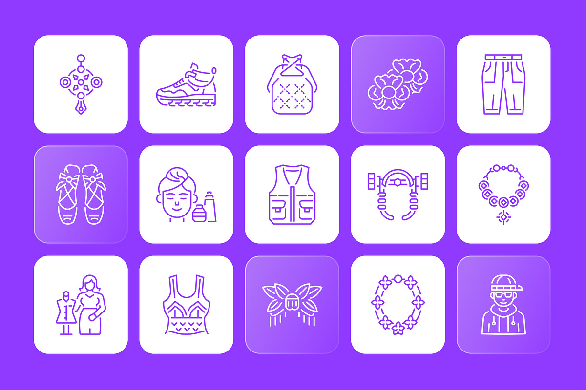 Fashion Icons Set, an Outline Icon by Prosymbols (Photo 6 of 7)