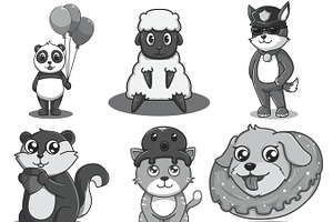 Cartoon Animals Set 2 Procreate