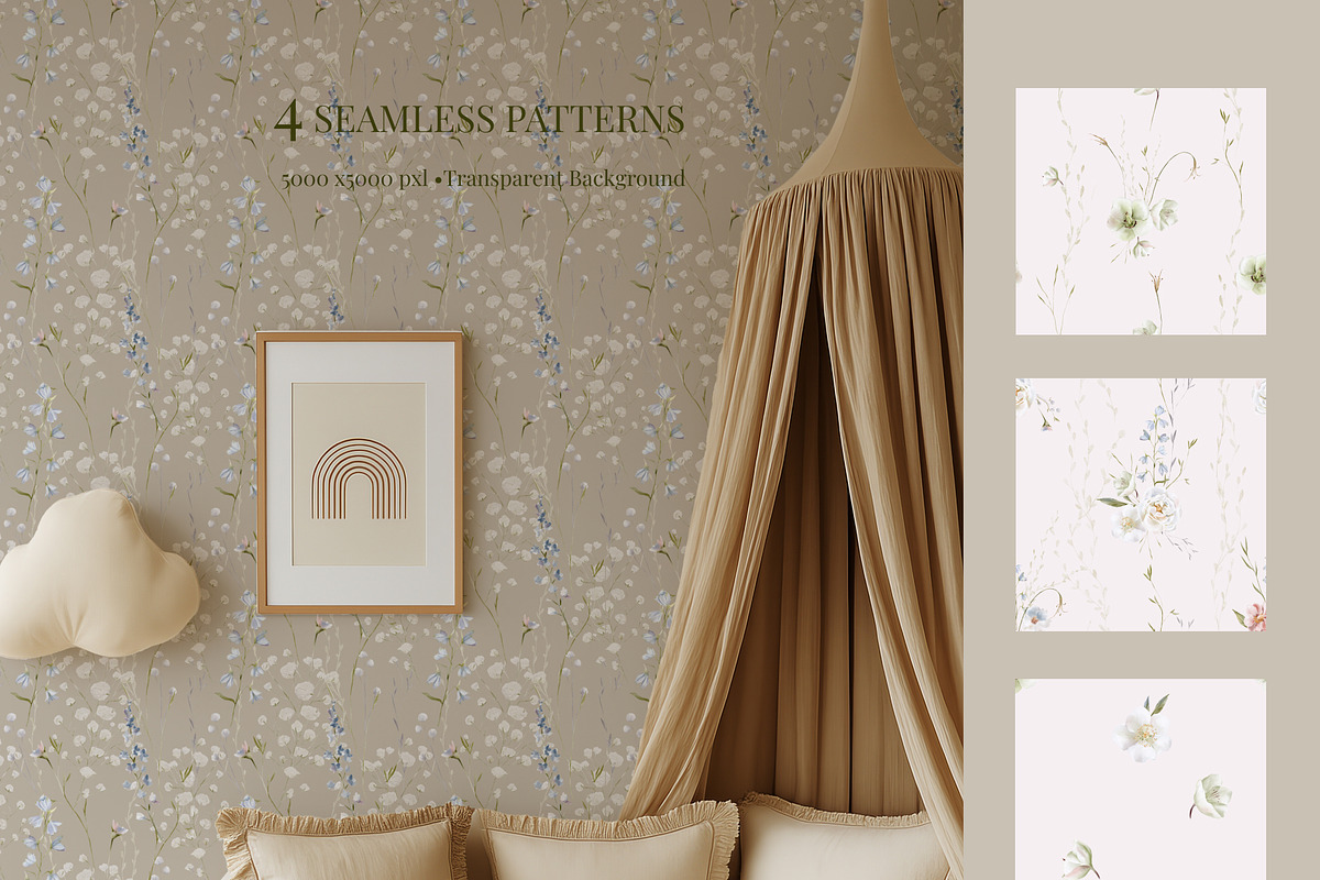 Timeless Blossoms_Watercolor Clipart, an Object Graphic by NikiArts (Photo 7 of 12)