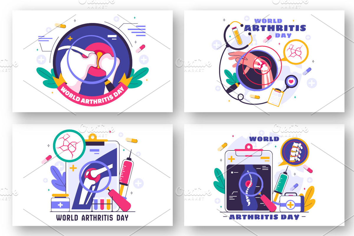 11 World Arthritis Day Illustration, a Healthcare Illustration by denayunebgt (Photo 2 of 5)