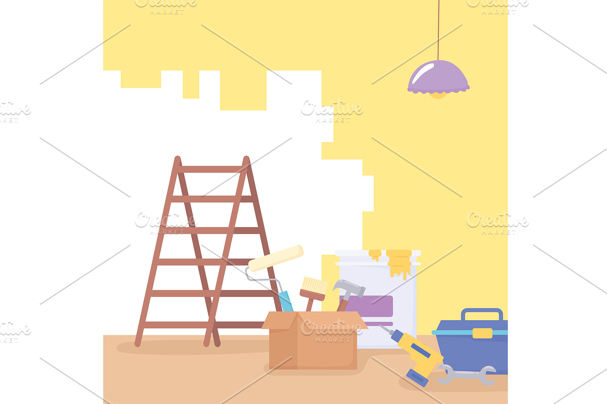 home improvement equipment, an Object Illustration by studiogstock