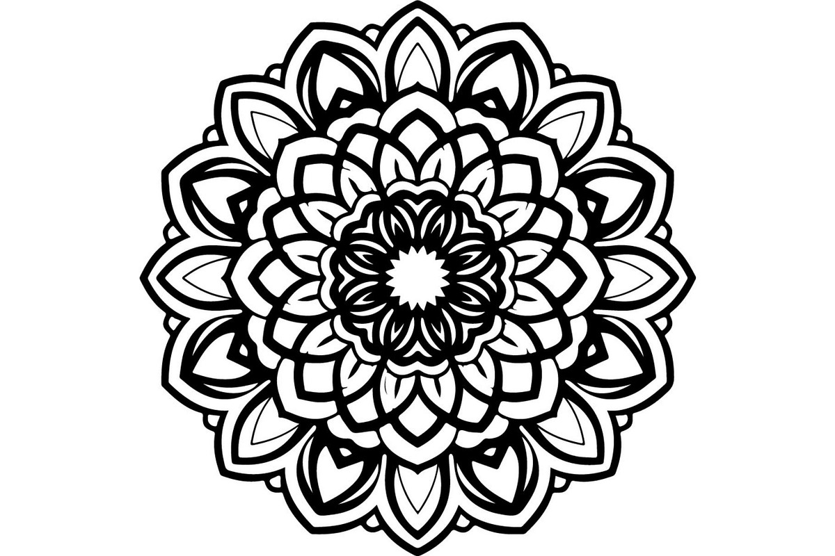 Intricate Black Mandala Circle, a Decorative Illustration by Designer_Momina (Photo 16 of 20)