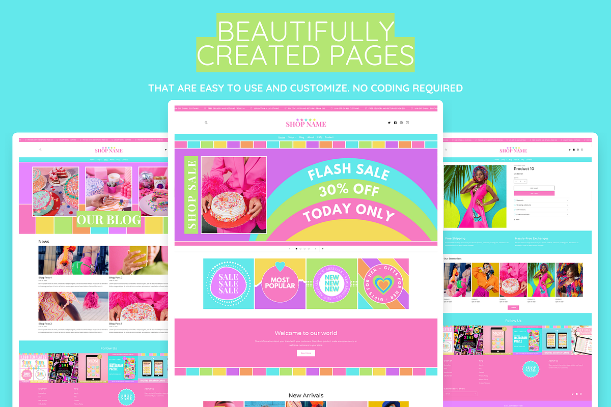 Shopify Theme and Templates, a Shopify Template by SunshineStudioBoutique (Photo 6 of 9)