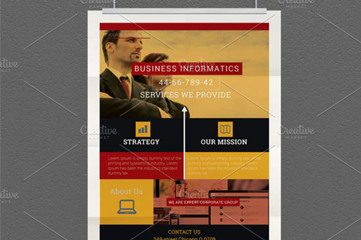 Corporate Flyer Design Template, a Flyer Template by felicidads (Photo 1 of 3)
