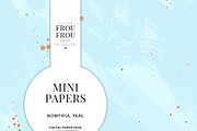 Copper Blue Marble Mini Papers, a Pattern Graphic by Frou Fou Craft (Thumbnail 2 of 7)