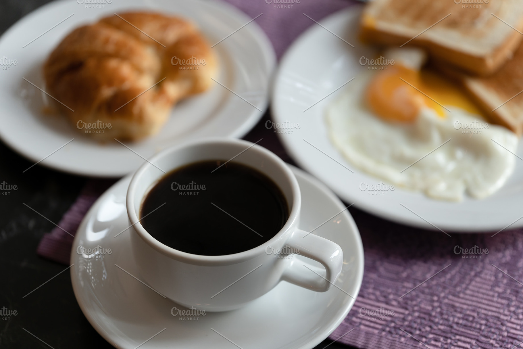 Black coffe in breakfast, a Food & Drink Photo by Guitarfoto Studio