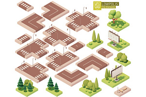 Vector Isometric Street Elements