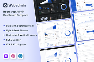 Webadmin - Admin Dashboard Template, a Bootstrap Template by Pichforest Studio
