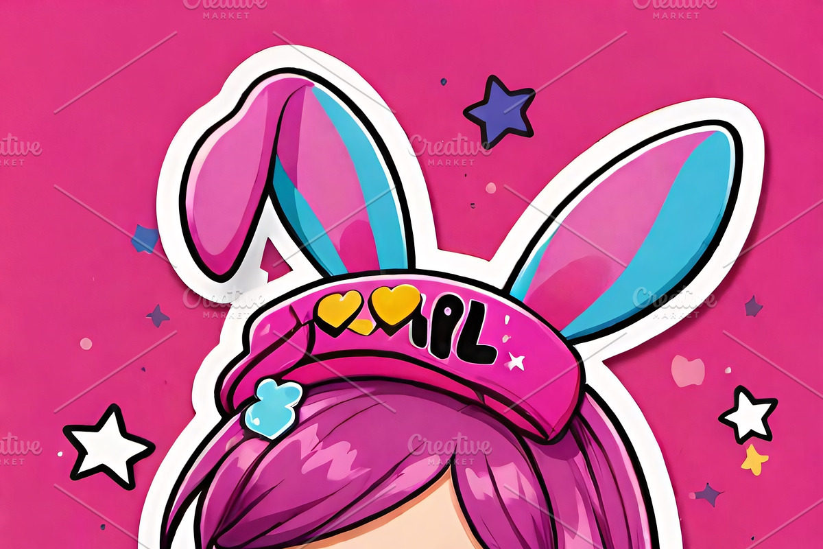 Kawaii Girl Stickers & Illustrations, an Illustration by ETARA by Mea Hau (Photo 8 of 16)