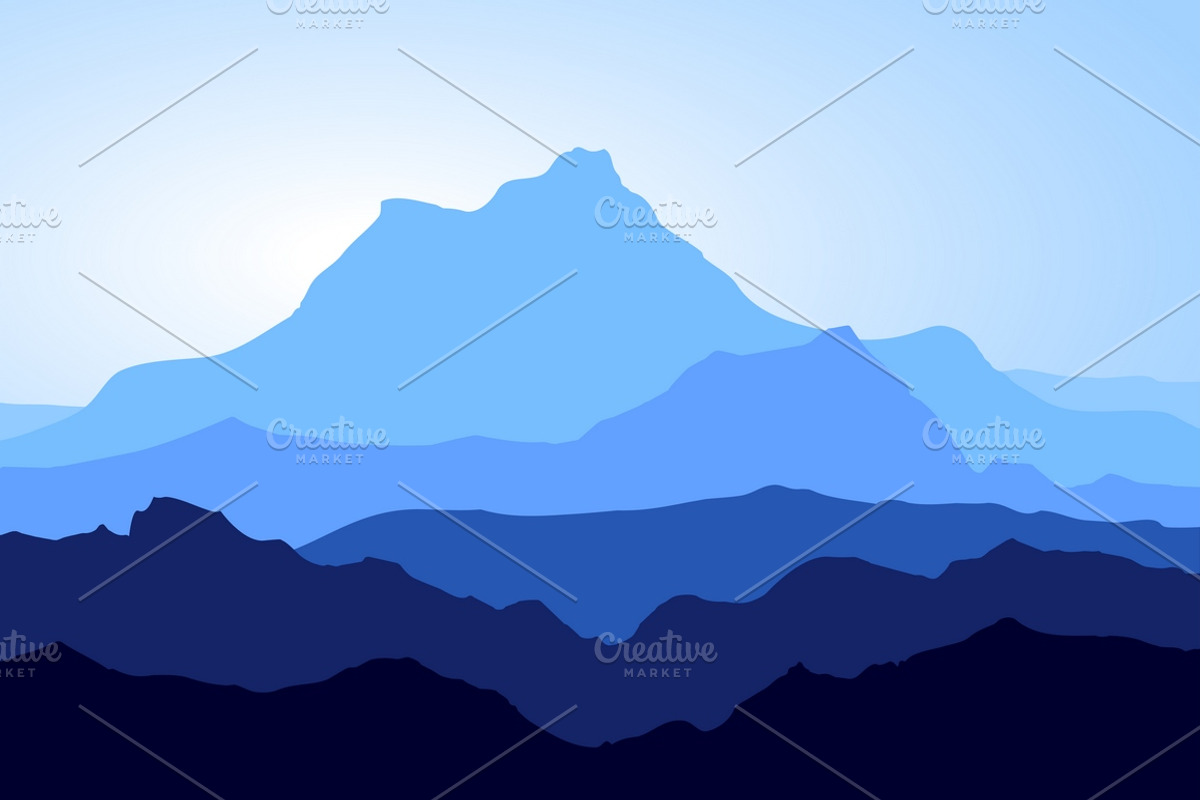 Mountains low poly vector collection, a Texture Illustration by MSA-Graphics (Photo 6 of 8)