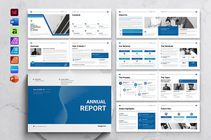 Annual Report Template Landscape, a Brochure Template by DesignCrest