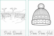 Christmas Holidays Coloring Pages, a Seasonal Illustration by Nuvame Arts & Designs (Thumbnail 2 of 21)