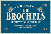 Brochels a Retro Vintage Serif font, a Font by Blankids Studio (Thumbnail 1 of 6)