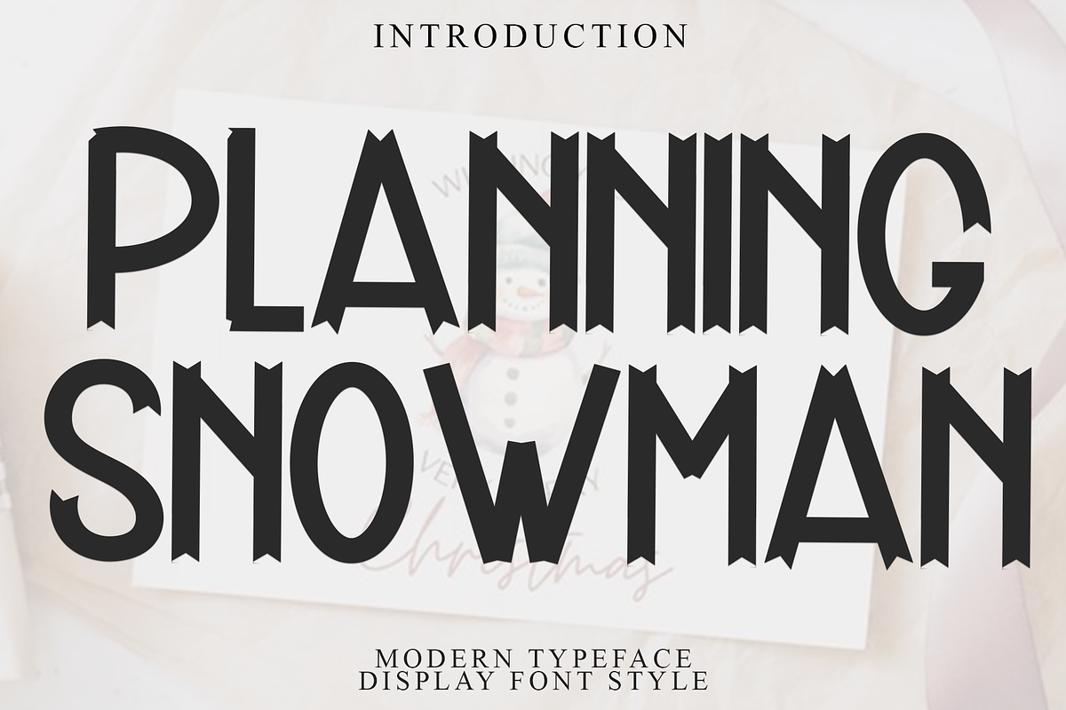 Planning Snowman, a Serif Font by InermediaSTUDIO (Photo 1 of 8)