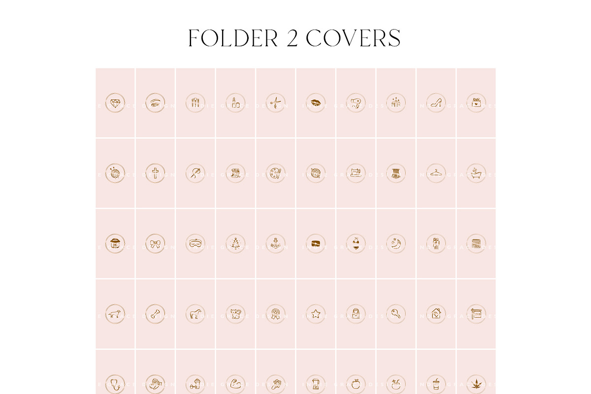 Pink & Bronze Instagram Story Covers, a Social Media Template by Indie Grace Design (Photo 3 of 7)