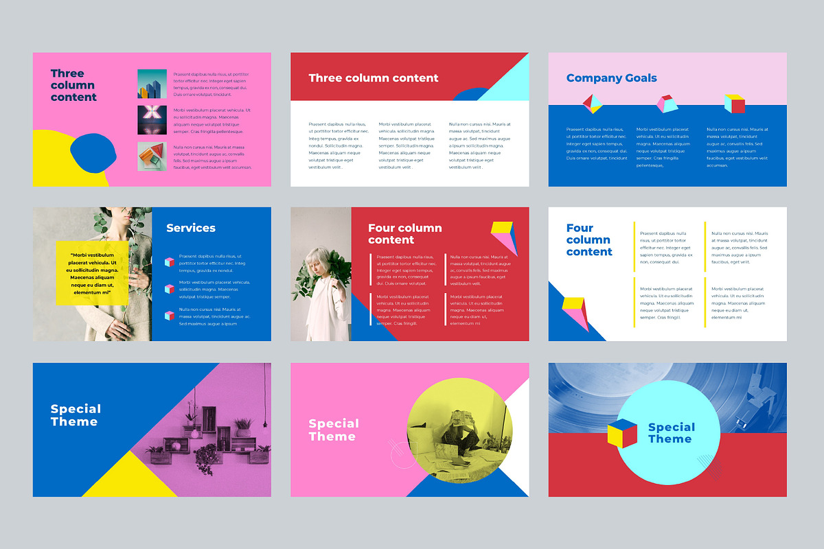 Bold - PowerPoint Template 3 Colors