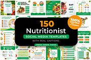 Health Coach Instagram Templates, a Marketing Template by Aks-Designs (Thumbnail 1 of 9)