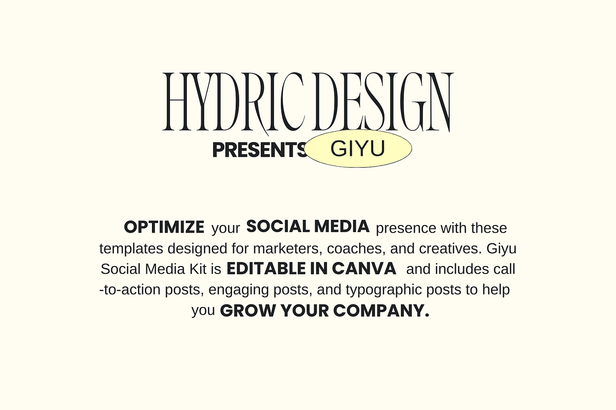 GIYU | Social Media Kit, a Templates & Theme by Hydric Design (Photo 2 of 8)