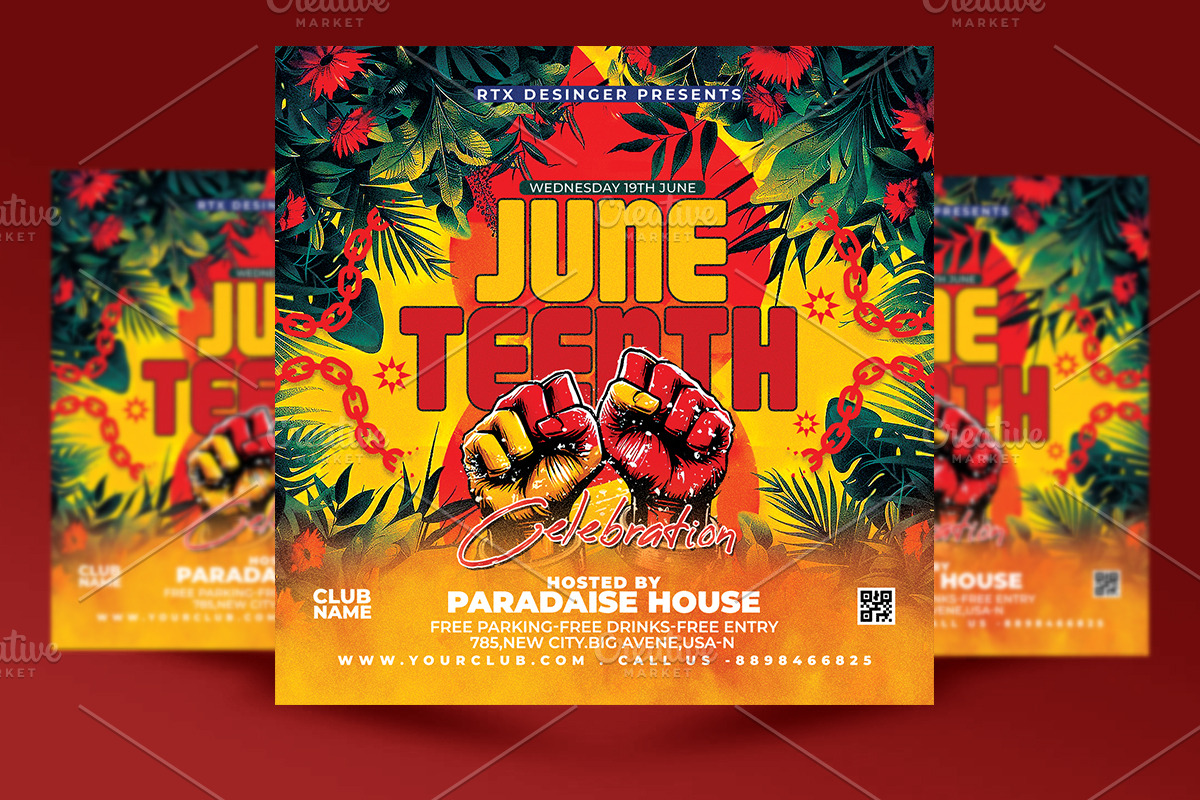 Juneteenth Flyer Template, a Flyer Template by RTXdesinger99 (Photo 1 of 3)