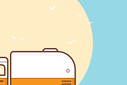 Cute Ice Cream Mini Van, a Food Illustration by Rich Raccoon (Thumbnail 3 of 3)