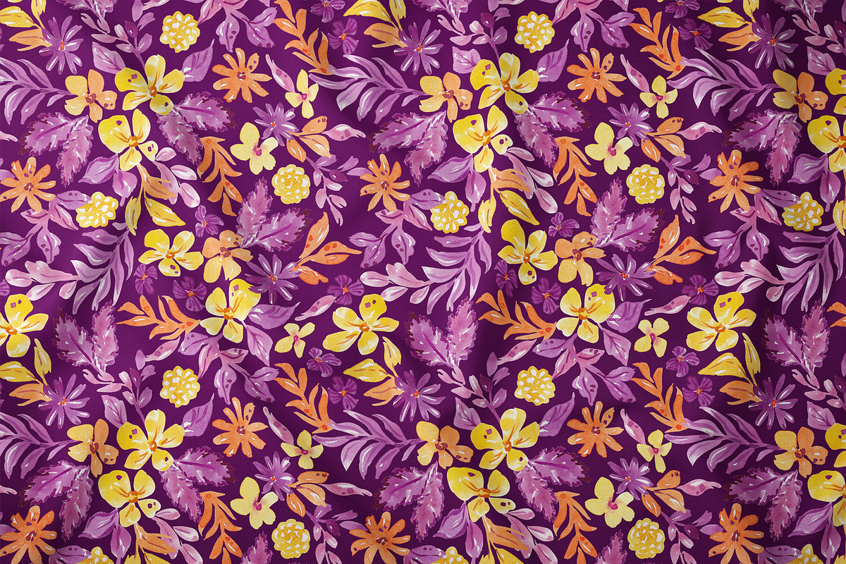 Fantasy Floral Garden Pattern, a Pattern Graphic by SirenaArt (Photo 6 of 12)