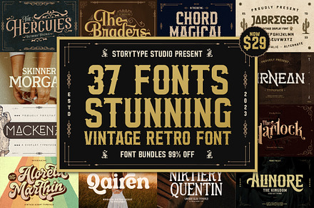 SALE! Stunning Vintage Retro Font