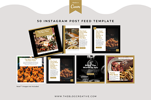 Black And Gold Food Instagram Canva