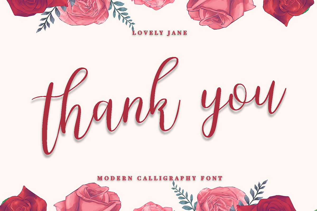 lovely Jane||Modern calligraphy font preview 6