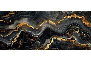 Elegant black and gold fractal swirl, an Abstract Photo by piter.goskov