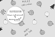 Hand Drawn Christmas Background, an Illustration by MaraquelaStudio (Thumbnail 6 of 7)