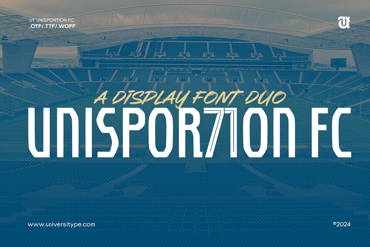 UT Unisportion FC Font Duo, a Sans Serif Font by Universitype (Photo 1 of 13)