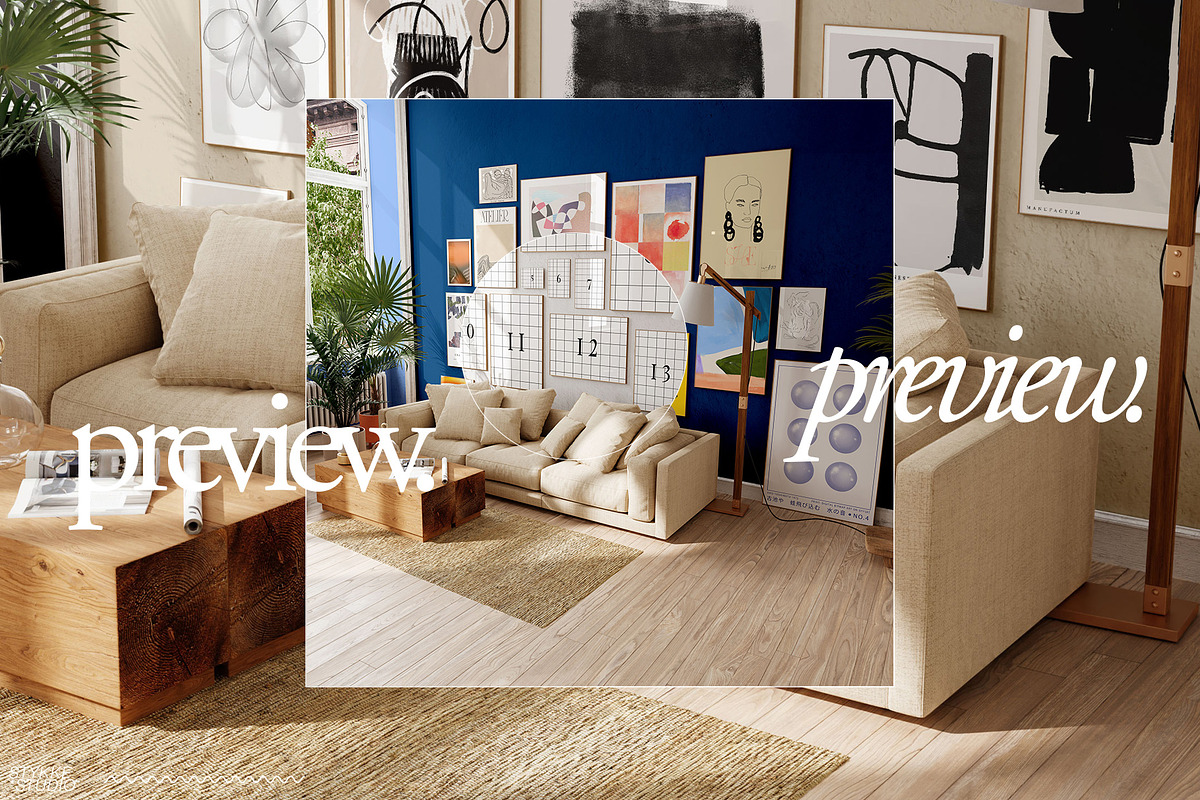 LENIS ROOM Natural Frame Mockup Set, a Household Mockup by Stykke Studio (Photo 41 of 58)