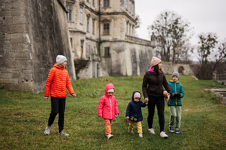 Mother with four kids visit Pidhirtsi Castle, Lviv region, Ukrai, a Person Photo by AS photostudio