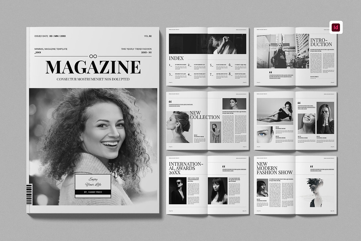 Minimal Magazine  Template, a Magazine Template by Work-Envance (Photo 1 of 9)