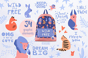 Cute Animals Illustrations, an Animal Illustration by kilaniants (Thumbnail 2 of 11)