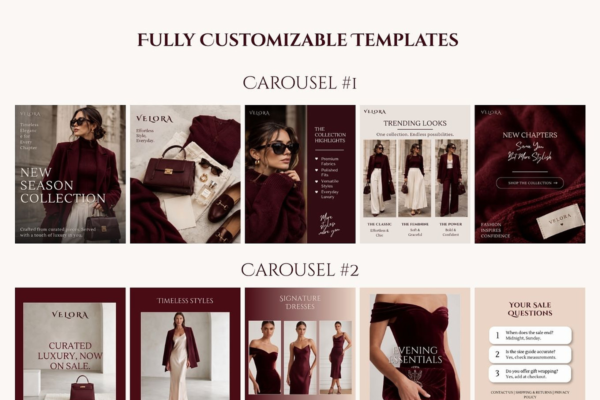 Fashion Brand Instagram Template Kit, a Social Media Template by Arslan (Photo 2 of 7)
