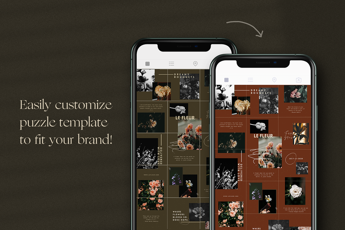 Le Fluer Instagram Puzzle | Canva, a Social Media Template by North Eighth (Photo 5 of 6)