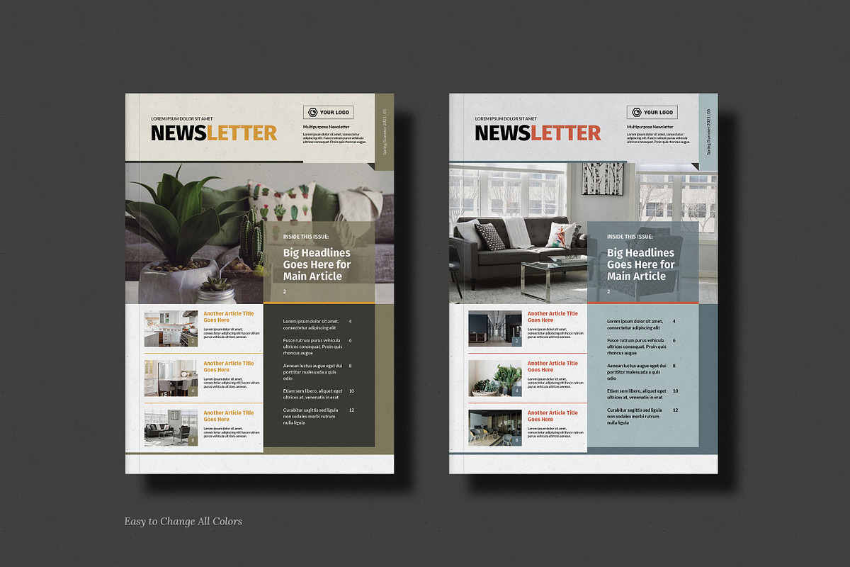 Multipurpose Newsletter, a Brochure Template by Kreatype Studio (Photo 3 of 7)