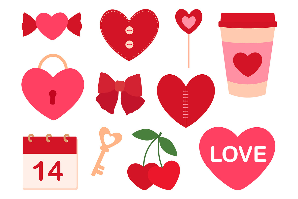 Valentine's day clipart, an Illustration by IrinaShishkova (Photo 6 of 7)
